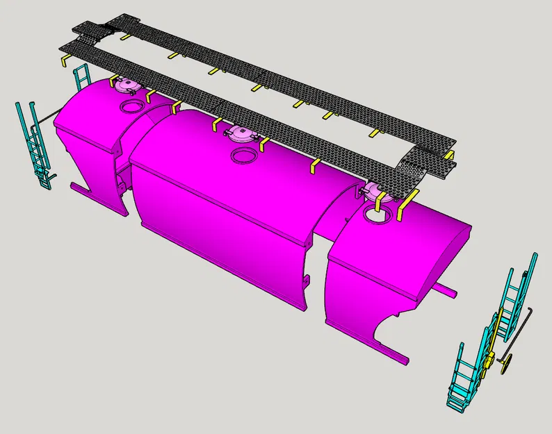 Toa xe 2 khoang cho đường sắt vườn tỉ lệ 1:29 - Image 3