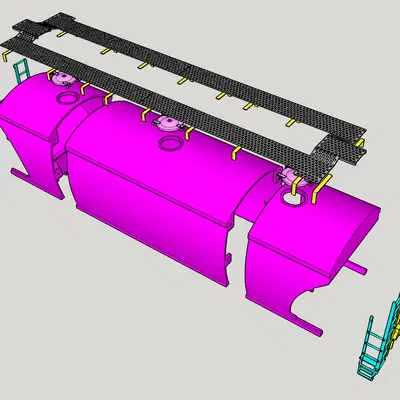 Toa xe 2 khoang cho đường sắt vườn tỉ lệ 1:29