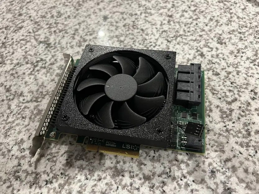 Ốp Quạt Card LSI 9300-16i Với Quạt Noctua NF-A9x14 - Image 1