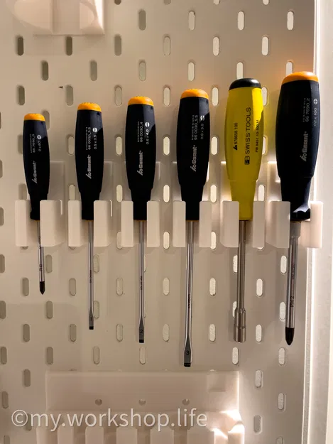 Kệ Giữ Tua Vít PB Swiss Tools Garant Cho Bảng Pegboard Skadis & Hoffmann Hexagon - Image 1