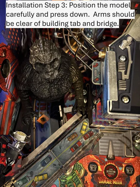 Mô hình thay thế Godzilla cho Stern Pinball Premium/Pro - Image 6