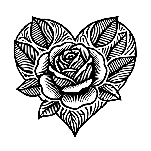 Khuôn In 3D Trái Tim Hoa Hồng Rose Hearts - Image 3