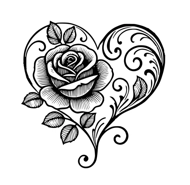 Khuôn In 3D Trái Tim Hoa Hồng Rose Hearts - Image 4