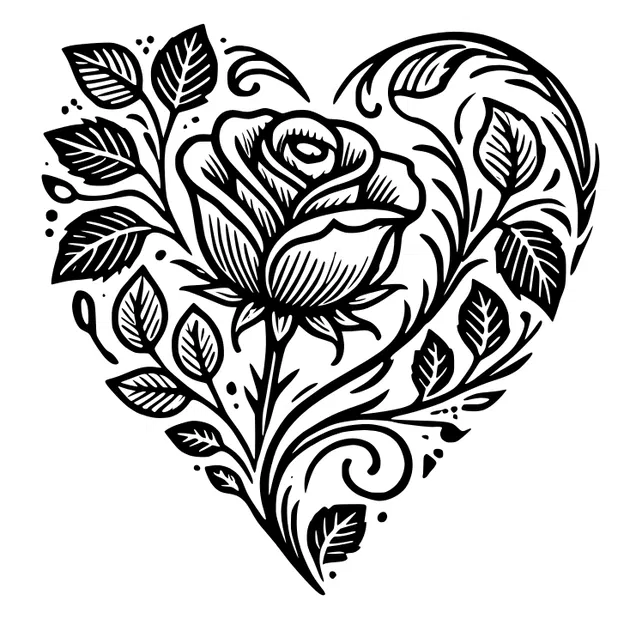 Khuôn In 3D Trái Tim Hoa Hồng Rose Hearts - Image 6