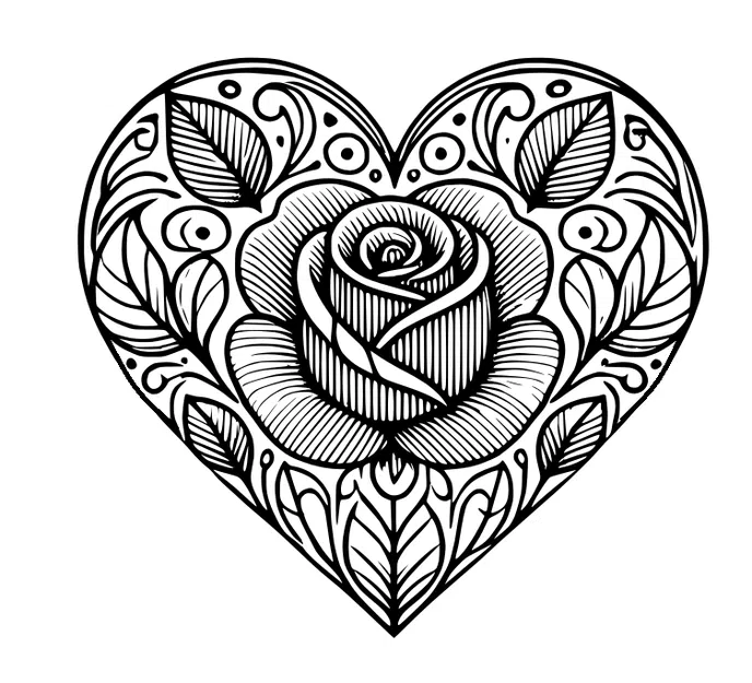 Khuôn In 3D Trái Tim Hoa Hồng Rose Hearts - Image 7