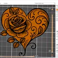 Khuôn In 3D Trái Tim Hoa Hồng Rose Hearts - Thumbnail 18