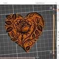 Khuôn In 3D Trái Tim Hoa Hồng Rose Hearts - Thumbnail 20