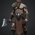 Mô Hình Viking Cổ Đại Cầm Rìu - Thumbnail 1