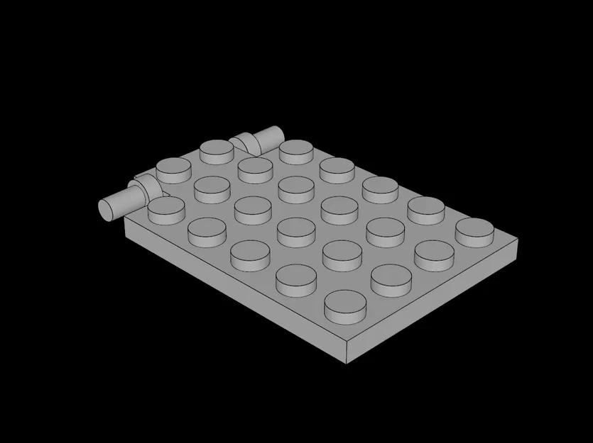 Tấm Lego Tương Thích (92099.dat) 4 x 6 Cửa sập có Thanh - Image 1