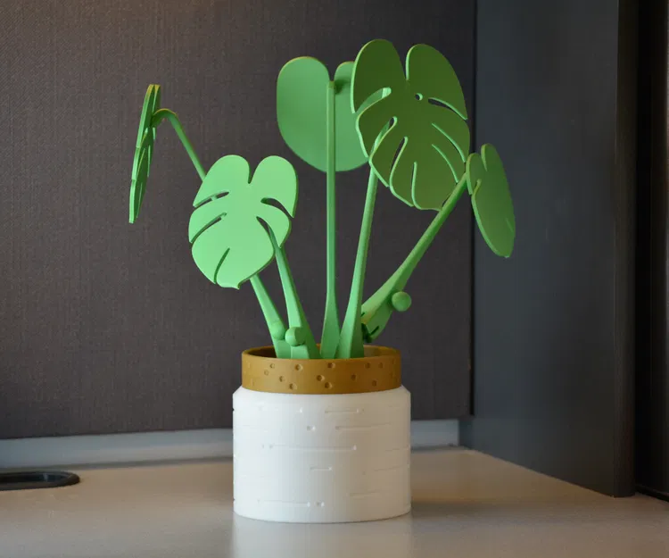 Chậu Trồng Cây/Bình Hoa Cho Đế Lót Lá Trầu Bà ForgeCore - Image 1