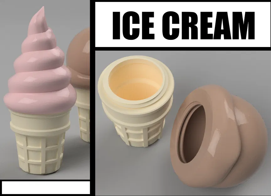 Hộp Đựng Hình Nón Kem Độc Đáo - Image 1