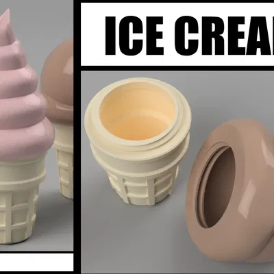 Hộp Đựng Hình Nón Kem Độc Đáo