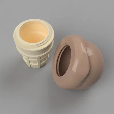 Hộp Đựng Hình Nón Kem Độc Đáo