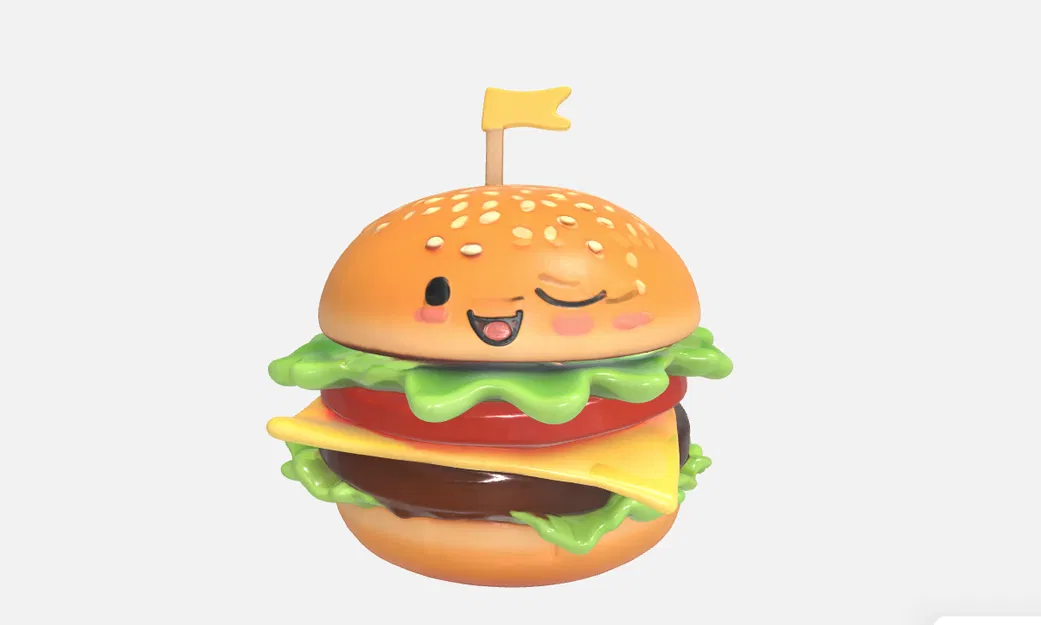 Burger Mặt Cười (Smiley Hamburger) - In 3D Độc Đáo - Image 2