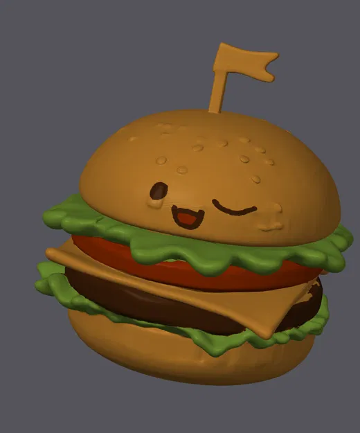 Burger Mặt Cười (Smiley Hamburger) - In 3D Độc Đáo - Image 3
