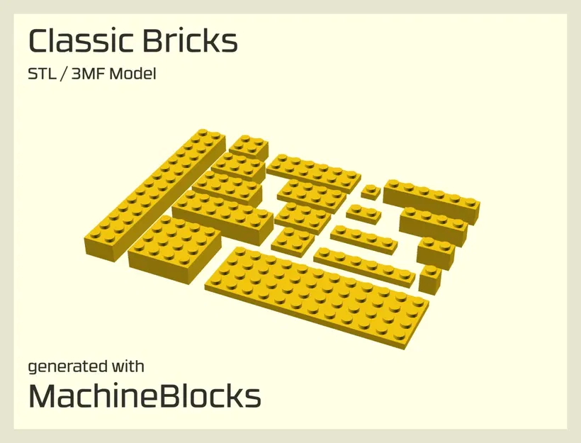 Bộ Gạch Cổ Điển - Máy Phát STL - Tương Thích LEGO - Image 1
