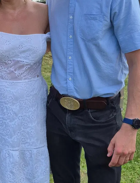 Khóa thắt lưng cao bồi hình bò tót sừng dài - Image 2