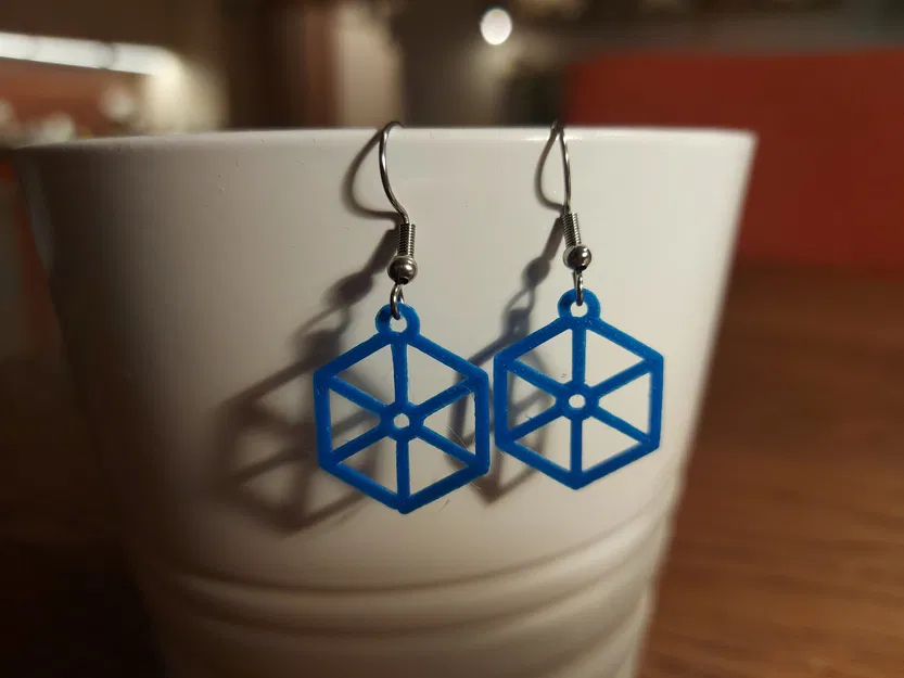 Bông tai lục giác (Hexagonal earrings) - Image 3