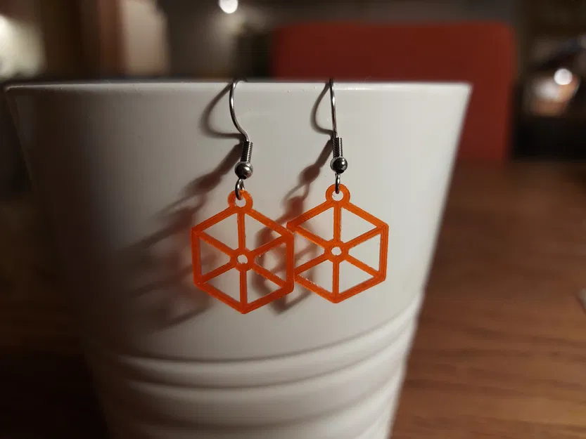 Bông tai lục giác (Hexagonal earrings) - Image 4