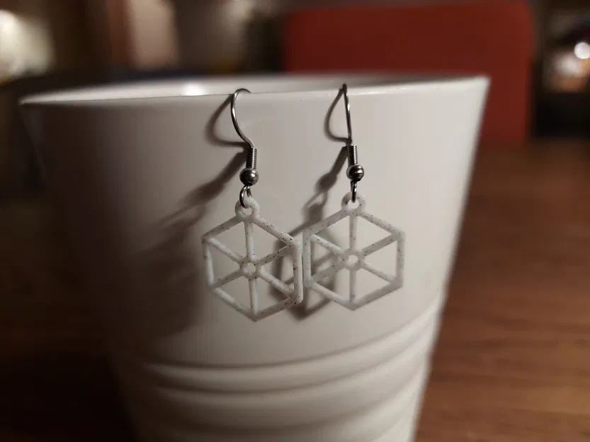 Bông tai lục giác (Hexagonal earrings) - Image 5