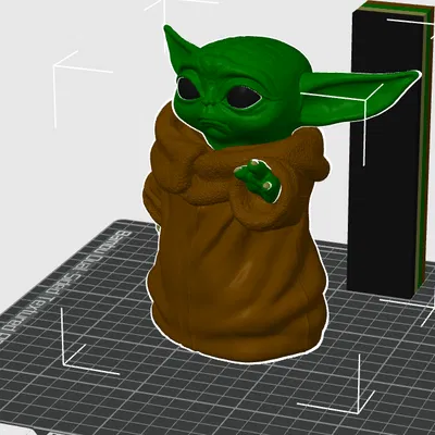 Grogu (Baby Yoda) Bambu Colour - Tô màu in bằng Bambu Slicer