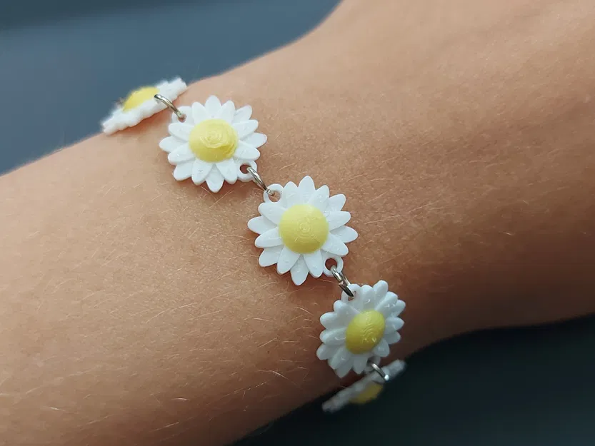 Trang sức hoa: Daisy – Bộ bông tai, vòng tay và dây chuyền - Image 3