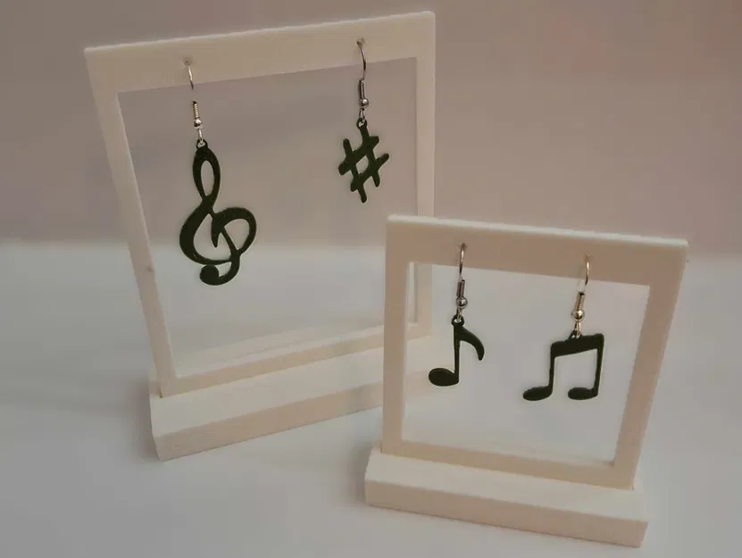 Trang sức âm nhạc: Bộ bông tai ký hiệu nốt nhạc - Image 1