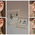 Trang sức âm nhạc: Bộ bông tai ký hiệu nốt nhạc - Thumbnail 2