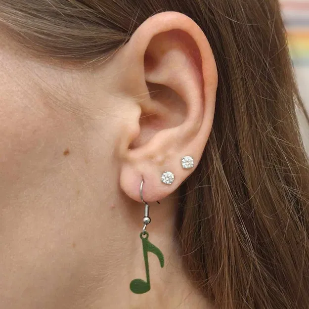 Trang sức âm nhạc: Bộ bông tai ký hiệu nốt nhạc - Image 4