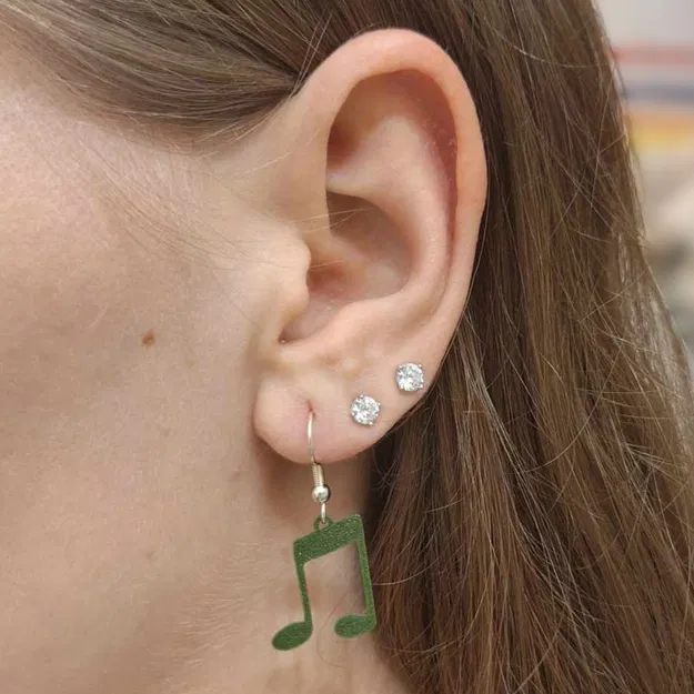 Trang sức âm nhạc: Bộ bông tai ký hiệu nốt nhạc - Image 5