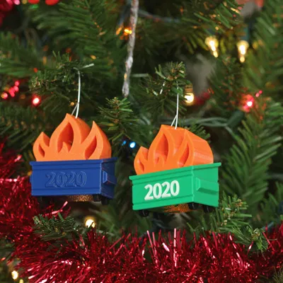 Móc Treo “Multi-color 2020 Dumpster Fire Ornament” (In Nhiều Màu)