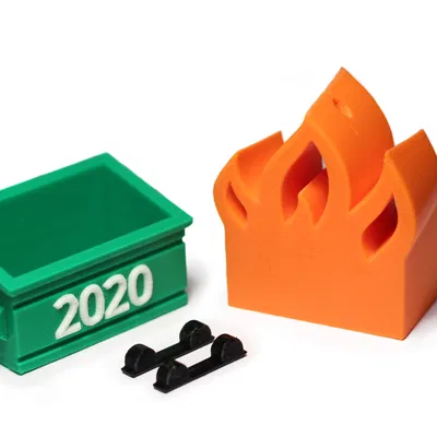 Móc Treo “Multi-color 2020 Dumpster Fire Ornament” (In Nhiều Màu)