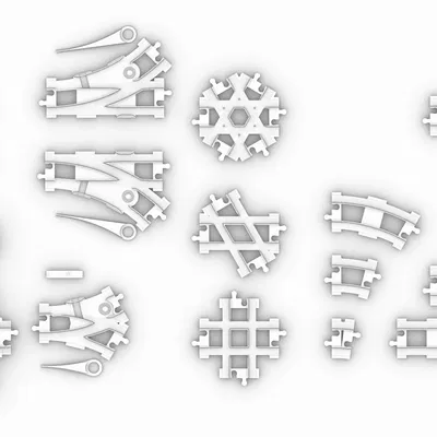 Ray tàu LEGO DUPLO – rails, turnouts và turntable