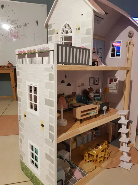 Cửa sổ và cửa ra ban công cho nhà búp bê Lidl Playtive Dollhouse XXL - Image 3