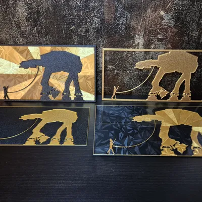 Rey đi dạo cùng AT - Star Wars Wall Art Wall Art