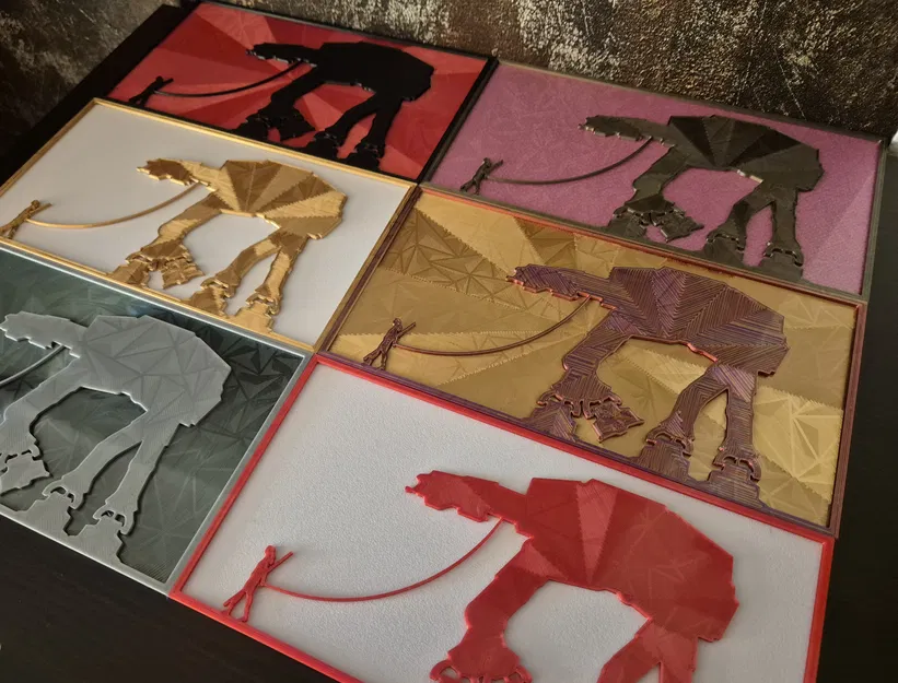 Rey đi dạo cùng AT - Star Wars Wall Art Wall Art - Image 4