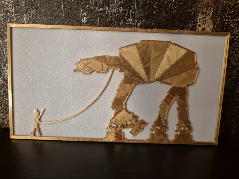 Rey đi dạo cùng AT - Star Wars Wall Art Wall Art - Image 5