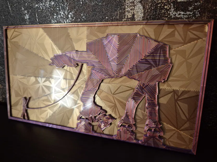 Rey đi dạo cùng AT - Star Wars Wall Art Wall Art - Image 8