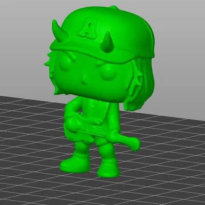 Angus Young AC/DC funko POP! – Mô hình 3D để in & vẽ acrylic