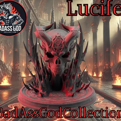 Đầu Lâu Lucifer (Lucifer Skull / Luzifer Schädel) kèm bệ đỡ