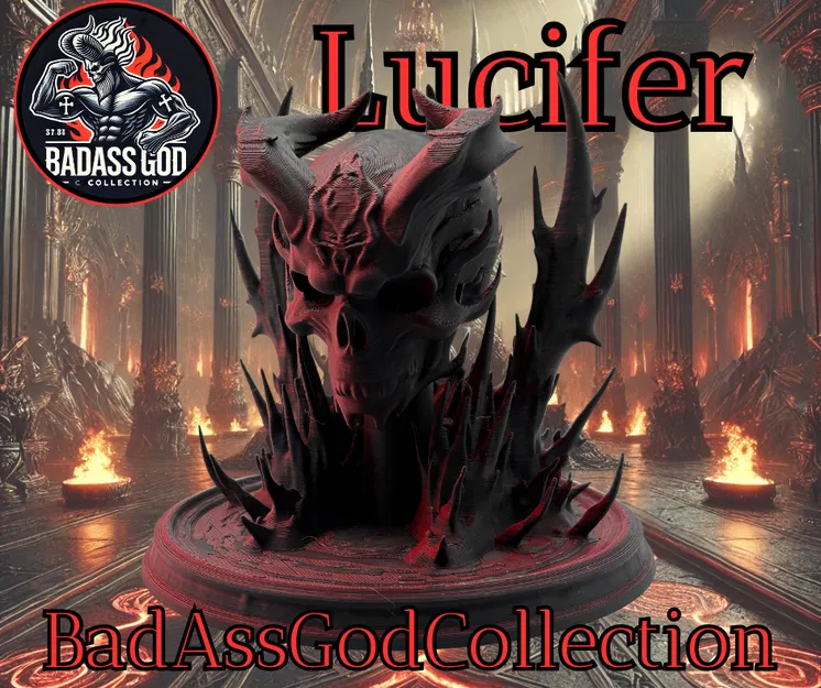 Đầu Lâu Lucifer (Lucifer Skull / Luzifer Schädel) kèm bệ đỡ - Image 2