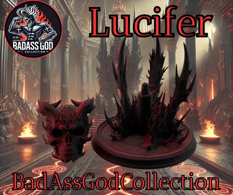 Đầu Lâu Lucifer (Lucifer Skull / Luzifer Schädel) kèm bệ đỡ - Image 3