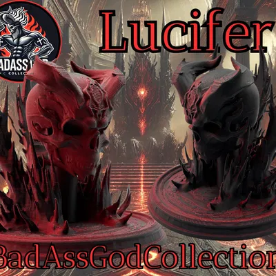 Đầu Lâu Lucifer (Lucifer Skull / Luzifer Schädel) kèm bệ đỡ