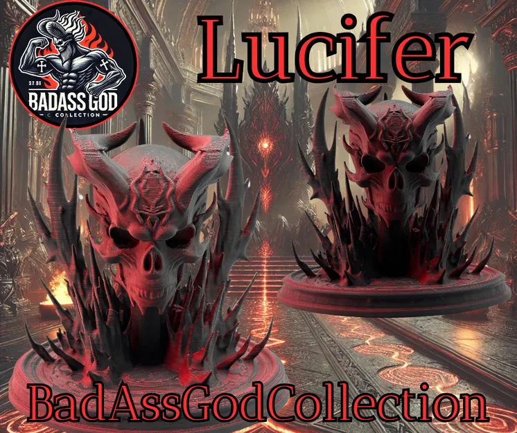 Đầu Lâu Lucifer (Lucifer Skull / Luzifer Schädel) kèm bệ đỡ - Image 7