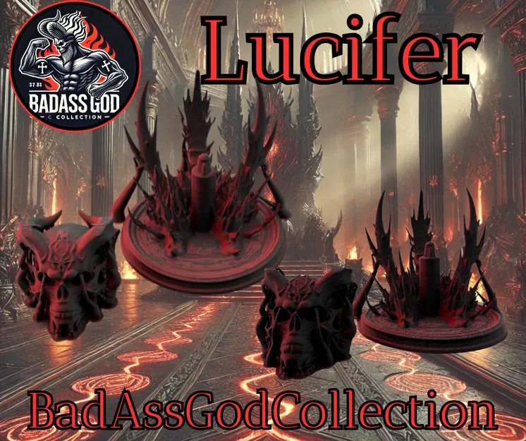 Đầu Lâu Lucifer (Lucifer Skull / Luzifer Schädel) kèm bệ đỡ - Image 8