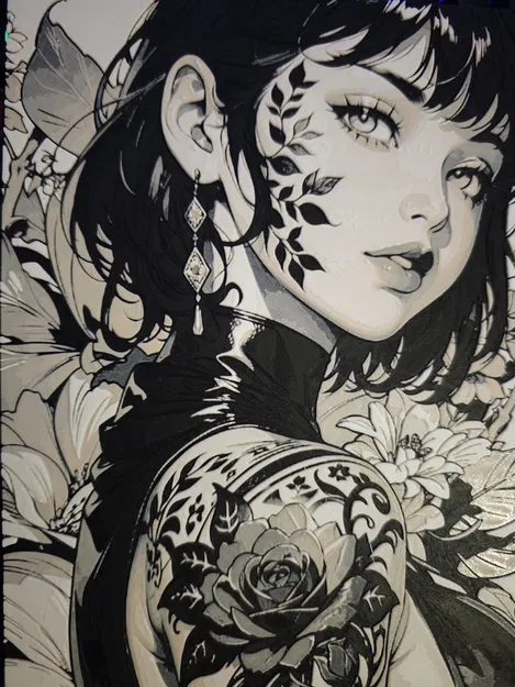 Tattoo Girl HueForge - Image 1