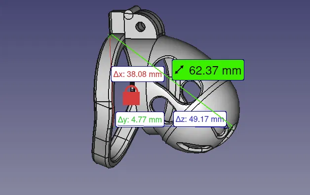 Two piece chastity cage (2 mảnh) dùng với padlock nhỏ - Image 2