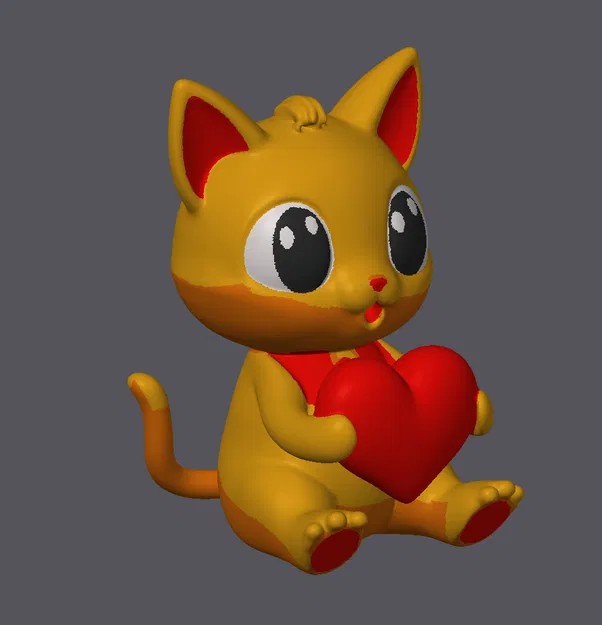 Mèo Valentine ôm trái tim - Image 2