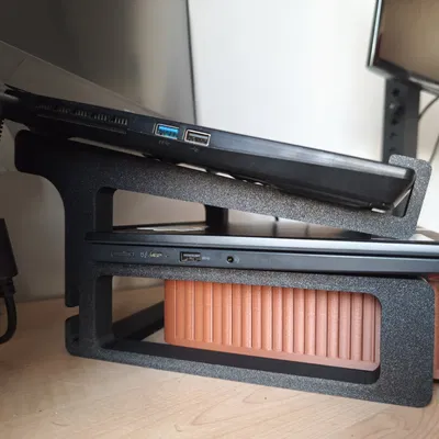 Kệ để 2 Laptop kèm ngăn kéo organiser – Remix cho laptop lớn hơn