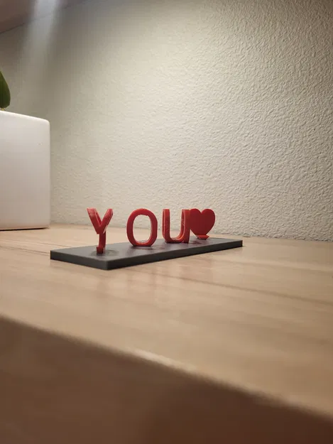 Bảng tên đôi Valentine (Love, You) - Image 3